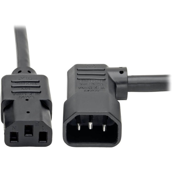 Tripp Lite 6ft Power Cord Extension Cable Left Angle C14 to C13 Heavy Duty 15A 14AWG 6' - American Tech Depot
