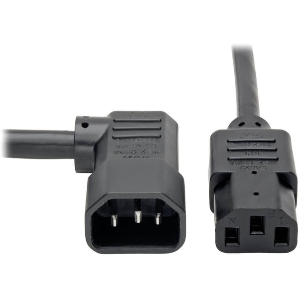 Tripp Lite 6ft Power Cord Extension Cable Right Angle C14 to C13 Heavy Duty 15A 14AWG 6' - American Tech Depot