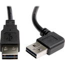 Tripp Lite 3ft USB 2.0 High Speed Reversible Connector Cable Right Angle Universal M-M - American Tech Depot