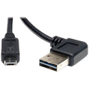 Tripp Lite 3ft USB 2.0 High Speed Cable Reversible Right-Left Angle A to Micro B M-M - American Tech Depot