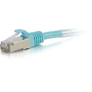 C2G-15ft Cat6a Snagless Shielded (STP) Network Patch Cable - Aqua - American Tech Depot