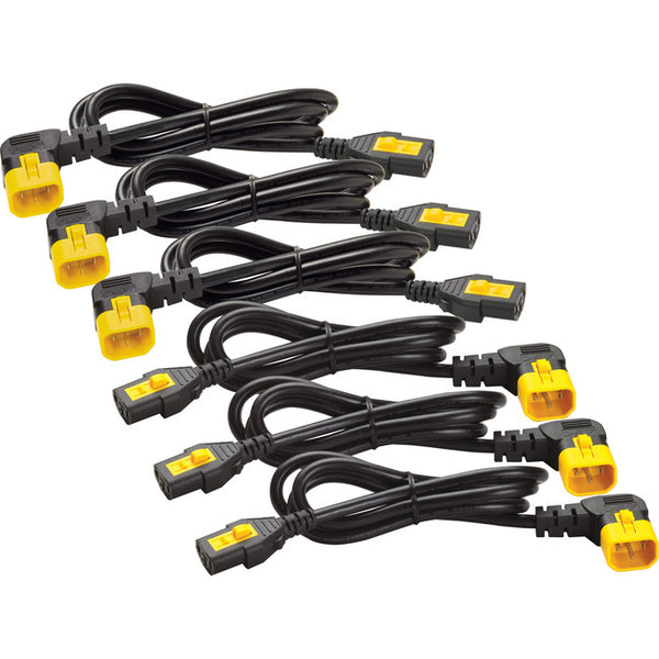 APC by Schneider Electric Power Cord Kit (6 ea), Locking, C13 to C14 (90 Degree), 1.8m, North America - American Tech Depot