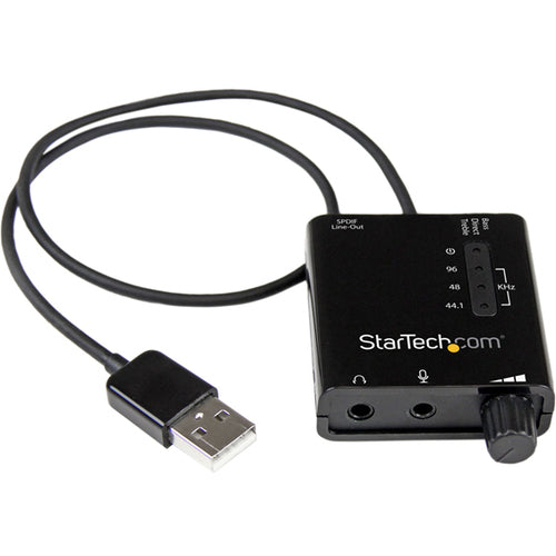 StarTech.com USB Stereo Audio Adapter External Sound Card with SPDIF Digital Audio - American Tech Depot