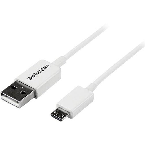 StarTech.com 0.5m White Micro USB Cable - A to Micro B - American Tech Depot
