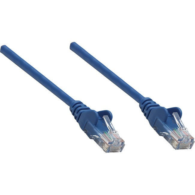 Intellinet Network Solutions Cat5e UTP Network Patch Cable, 3 ft (1.0 m), Blue - American Tech Depot