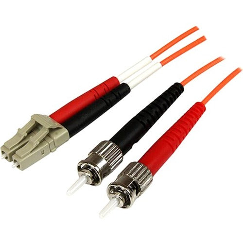 3m Fiber Optic Cable - Multimode Duplex 50-125 - OFNP Plenum - LC-ST - OM2 - LC to ST Fiber Patch Cable - American Tech Depot