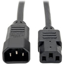 Tripp Lite 15ft Computer Power Cord Extension Cable C14 to C13 10A 18AWG 15' - American Tech Depot