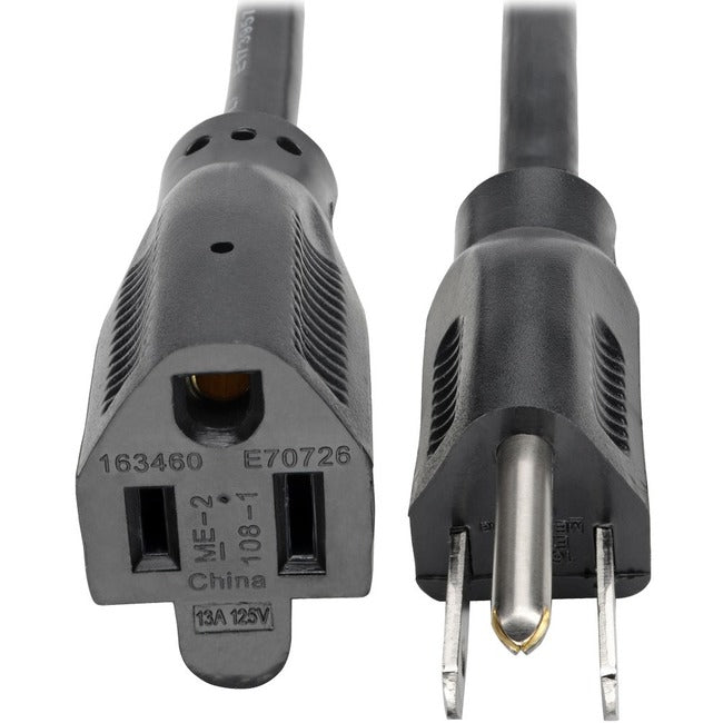 Tripp Lite 1ft Power Cord Extension Cable 5-15P to 5-15R 13A 16AWG 1' - American Tech Depot