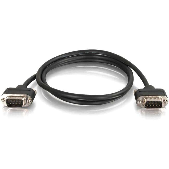 C2G 6ft Serial RS232 DB9 Cable with Low Profile Connectors M-M - In-Wall CMG-Rated
