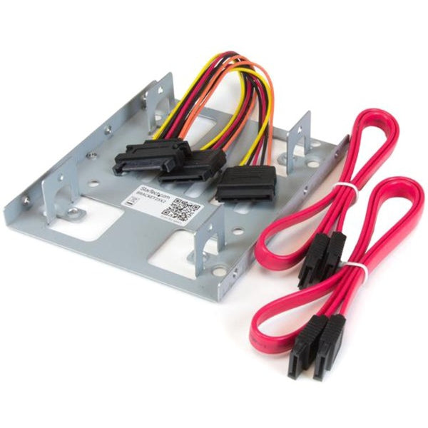 StarTech.com Dual 2.5" to 3.5" HDD Bracket for SATA Hard Drives - 2 Drive 2.5" to 3.5" Bracket for Mounting Bay - American Tech Depot