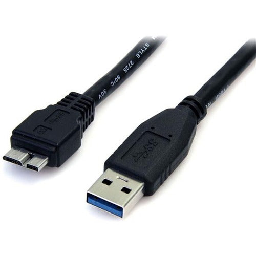 StarTech.com 0.5m (1.5ft) Black SuperSpeed USB 3.0 Cable A to Micro B - M-M - American Tech Depot