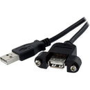 StarTech.com 3 ft Panel Mount USB Cable A to A - F-M - American Tech Depot