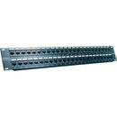 TRENDnet 48-Port Cat5-5e RJ-45 UTP Unshielded Patch Panel, Wallmount Or Rackmount, 100Mhz, Cat5e Krone Connectors, Color-Coded Labeling, Cat3,Cat5e,Cat4,Cat3 Compatible, 2U Rackmount, Black, TC-P48C5E