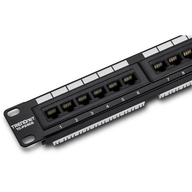 TRENDnet 24-Port Cat6A Shielded 1U Patch Panel, 19