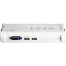 TRENDnet 4-Port USB KVM Switch Kit, VGA And USB Connections, 2048 x 1536 Resolution, Cabling Included, Control Up To 4 Computers, Compliant With Window, Linux, and Mac OS, White, TK-407K