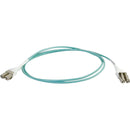 C2G 2m LC Uniboot 10Gb 50-125 OM3 Duplex Multimode Fiber Cable - Aqua - American Tech Depot