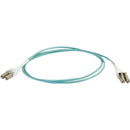 C2G 5m LC Uniboot 10Gb 50-125 OM3 Duplex Multimode Fiber Cable - Aqua - American Tech Depot