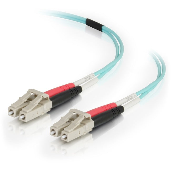 C2G 3m LC-LC 50-125 Duplex Multimode OM4 Fiber Cable - Aqua - 10ft - American Tech Depot