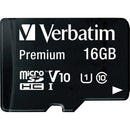Verbatim 16GB Premium microSDHC Memory Card with Adapter, UHS-I Class 10 - American Tech Depot