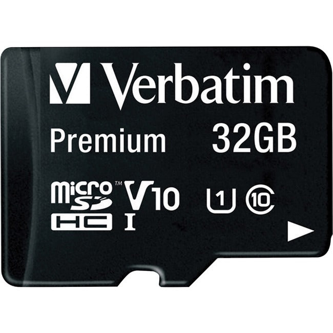 Verbatim 32GB Premium microSDHC Memory Card with Adapter, UHS-I Class 10 - American Tech Depot
