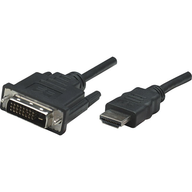 Manhattan HDMI to DVI-D Dual Link Cable, 6', Black - American Tech Depot