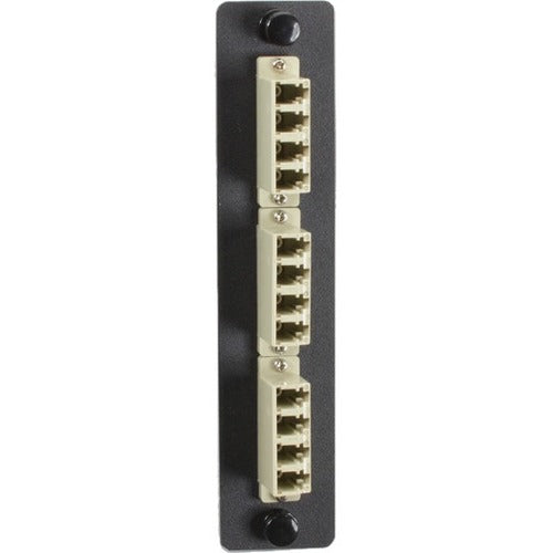 Black Box Standard Adapter Panel - Bronze Sleeve, (6) LC Duplex Pairs, Beige - American Tech Depot