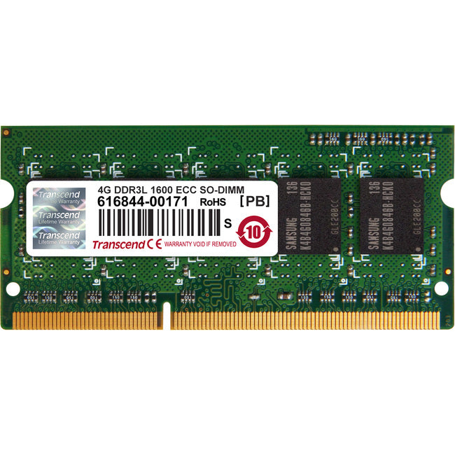 Transcend 4GB DDR3L 1600 ECC-SODIMM CL11 1Rx8