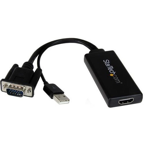 StarTech.com VGA to HDMI Adapter with USB Audio & Power - Portable VGA to HDMI Converter - 1080p - American Tech Depot