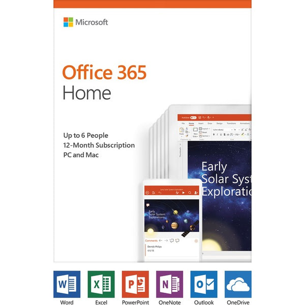 Microsoft Office 365 Home 32-64-bit - Subscription License - 6 User, 6 PC-Mac - 1 Year