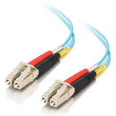 C2G 6m LC-LC 10Gb 50-125 Duplex Multimode OM3 Fiber Cable - Aqua - 20ft - American Tech Depot