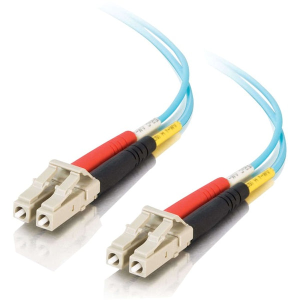 C2G 15m LC-LC 10Gb 50-125 Duplex Multimode OM3 Fiber Cable - Aqua - 49ft - American Tech Depot