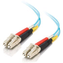C2G 50m LC-LC 10Gb 50-125 Duplex Multimode OM3 Fiber Cable - Aqua - 164ft - American Tech Depot