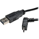 Tripp Lite 6ft USB 2.0 High Speed Cable Reversible A to Up Angle 5Pin Micro B M-M - American Tech Depot