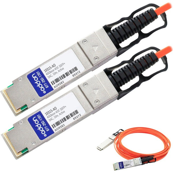 AddOn Extreme Networks 10315 Compatible TAA Compliant 40GBase-AOC QSFP+ to QSFP+ Direct Attach Cable (850nm, MMF, 10m) - American Tech Depot