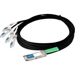 AddOn Arista Networks CAB-Q-S-3M Compatible TAA Compliant 40GBase-CU QSFP+ to 4xSFP+ Direct Attach Cable (Passive Twinax, 3m) - American Tech Depot
