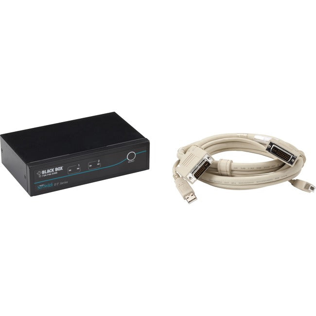Black Box ServSwitch DT DVI 2-Port with Emulated USB Keyboard-Mouse Kit