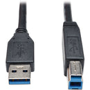 Tripp Lite 15ft USB 3.0 SuperSpeed Device Cable 5 Gbps A Male to B Male Black - American Tech Depot