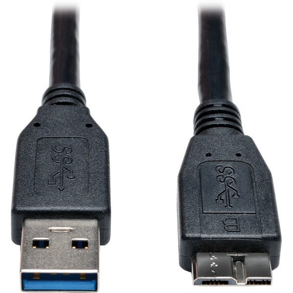 Tripp Lite 3ft USB 3.0 SuperSpeed Device Cable USB-A Male to USB Micro-B Male Black - American Tech Depot
