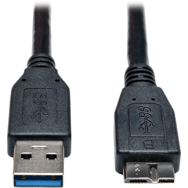 Tripp Lite 6ft USB 3.0 SuperSpeed Device Cable USB-A Male to USB Micro-B Male Black - American Tech Depot