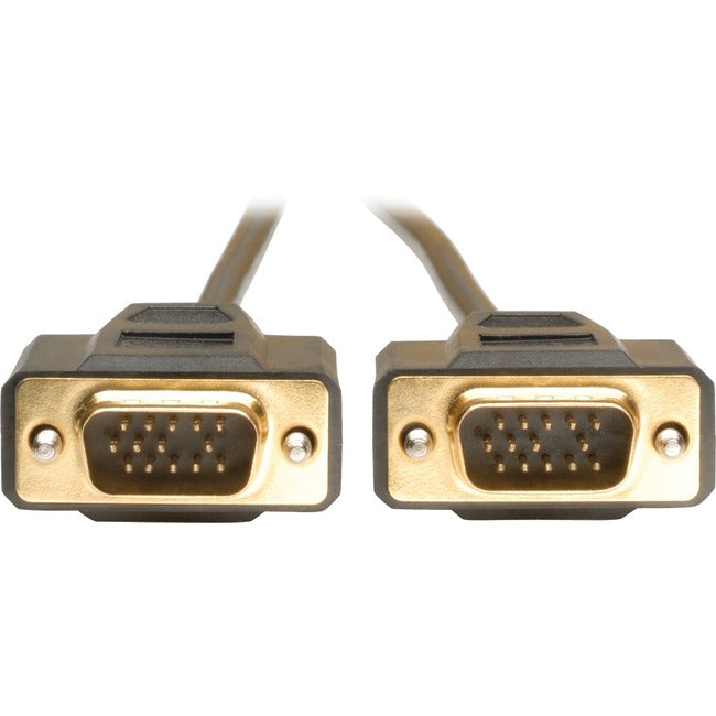 Tripp Lite 15ft VGA Monitor Gold Cable Molded Shielded HD15 M-M 15' - American Tech Depot