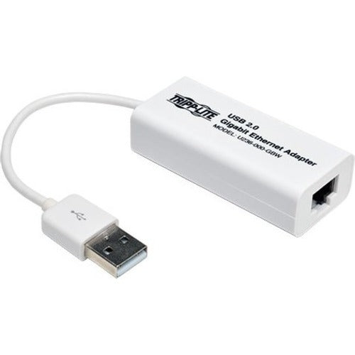 Tripp Lite USB 2.0 Hi-Speed to Gigabit Ethernet NIC Network Adapter White - American Tech Depot
