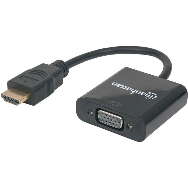 Manhattan HDMI Male to VGA Female Converter with Optional USB Micro-B Power Port - Retail Bag - American Tech Depot