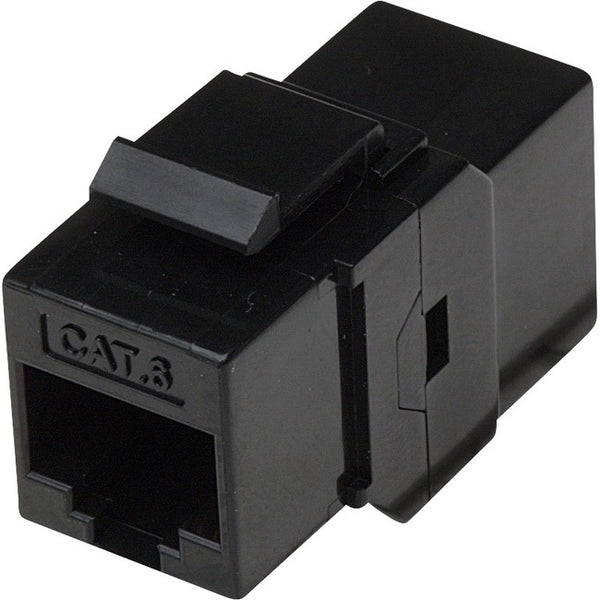 Intellinet Network Solutions Cat6 RJ45 Inline Coupler, Keystone Type, UTP, Black - American Tech Depot