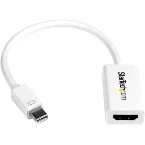 StarTech.com Mini DisplayPort to HDMI 4K Audio - Video Converter - mDP 1.2 to HDMI Active Adapter for Mac Book Pro - Mac Book Air - 4K @ 30 Hz - White - American Tech Depot