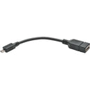 Tripp Lite 6 Inch Micro USB to OTG Host Adapter Cable 5-Pin Micro USB A-A M-F - American Tech Depot
