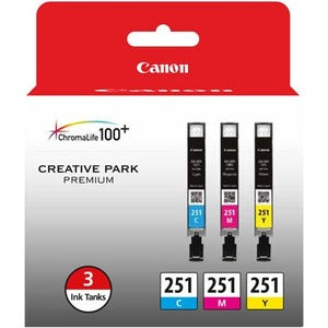 Canon CLI-251 Original Ink Cartridge - Multi-pack - Cyan, Magenta, Yellow - American Tech Depot