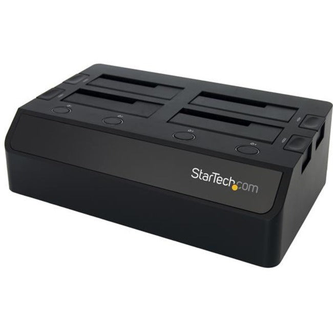 StarTech.com USB 3.0 to 4-Bay SATA 6Gbps Hard Drive Docking Station w- UASP & Dual Fans - 2.5-3.5in SSD - HDD Dock - American Tech Depot