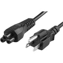 Unirise Notebook Power Cord 5-15P-C5, SJT, 125V, 10Amp, Black Jacket 3 feet