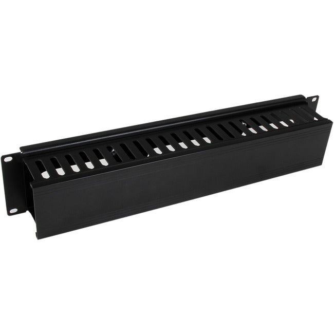 StarTech.com 2U Horizontal Finger Duct Rack Cable Management Panel with Cover