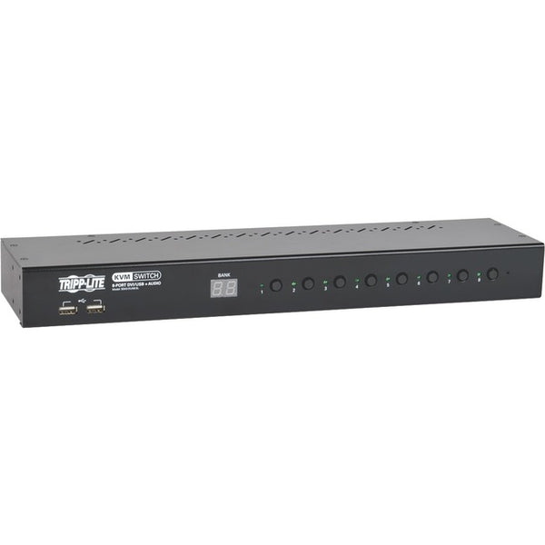 Tripp Lite 8-Port Rackmount DVI-USB KVM Switch w- Audio & 2-Port USB Hub 1U - American Tech Depot